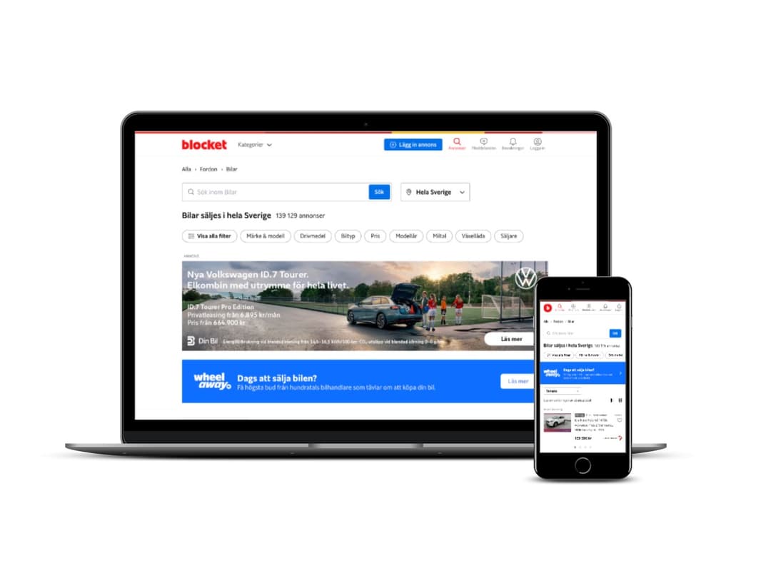 Blocket's new mobility search and filter experience
